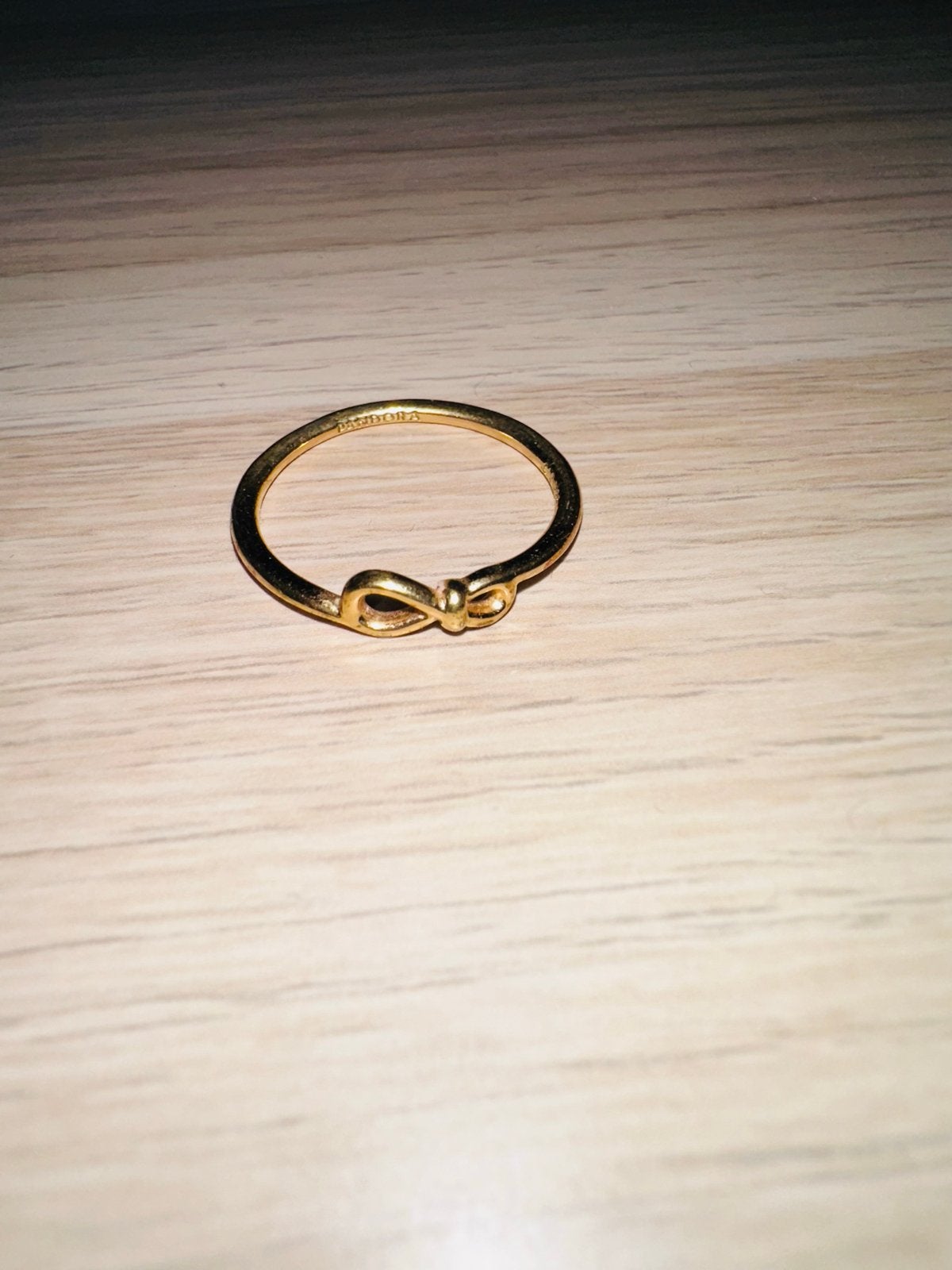 Pandora Oneindigheidsknoop Ring - Verguld 14K Goud, Ophalen, Gebruikt, 17 tot 18, Dame