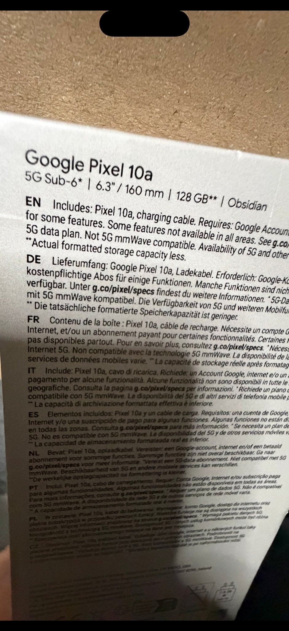 Foto 3 van Google Pixel 10a 128GB Obsidian - Zo goed als nieuw