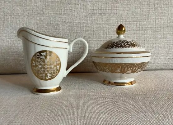 Villeroy & Boch Golden Oasis verguld roomstel nieuw €160, Nieuw, Ophalen of Verzenden, Overige stijlen, Porselein