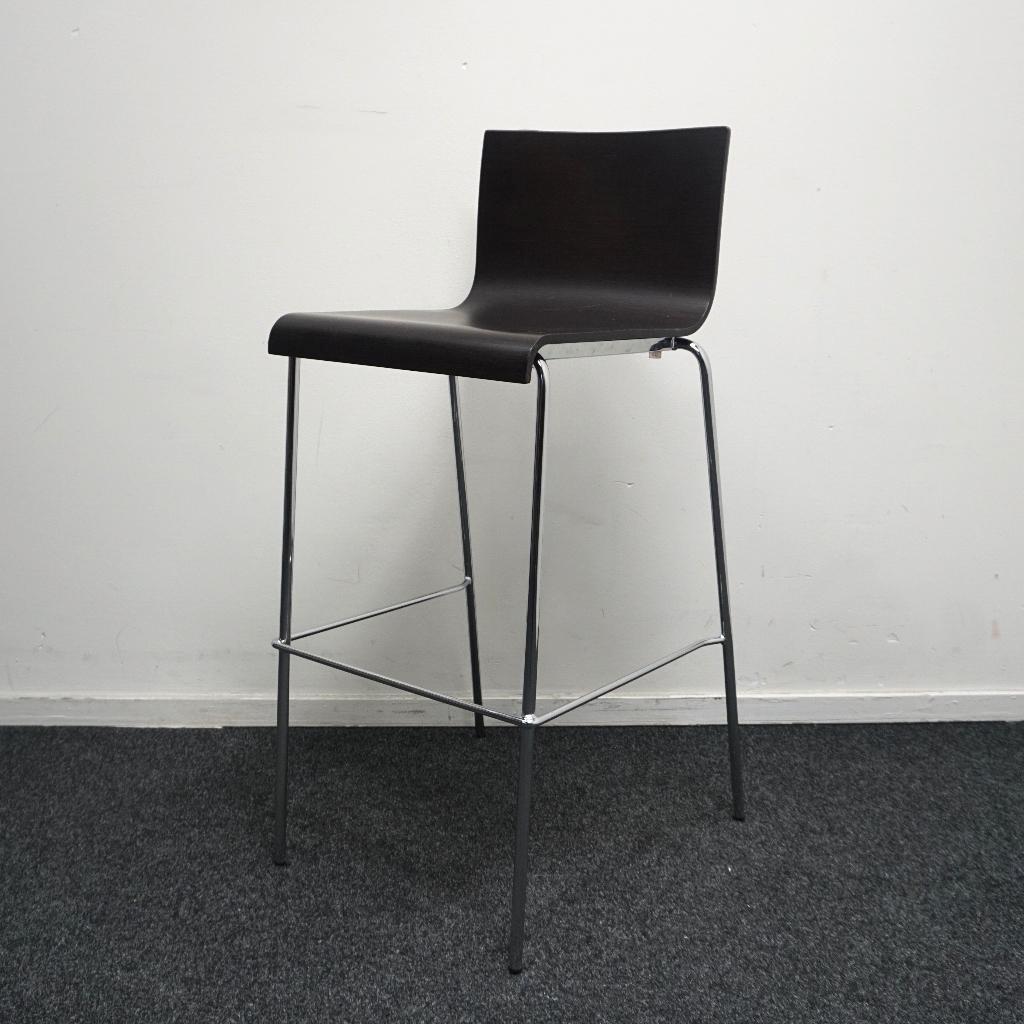 Pedrali Kuadra 1116 Design Barkruk | Hout | Zithoogte 77 cm, -, 60 tot 90 cm, Ophalen of Verzenden, -