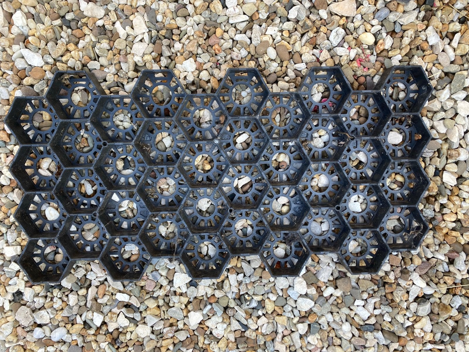 11 plastic matten voor grind 65 x 33 cm, Tuin en Terras, Grind, Keien en Split, Ophalen, Gebruikt, Grijs, Grind