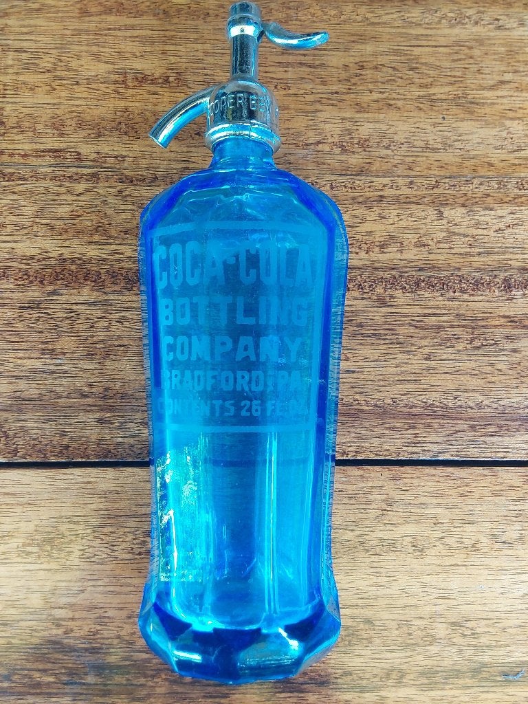 Coca Cola spuitfles Blauw zie omschrijving, Ophalen of Verzenden, Zo goed als nieuw, Gebruiksvoorwerp