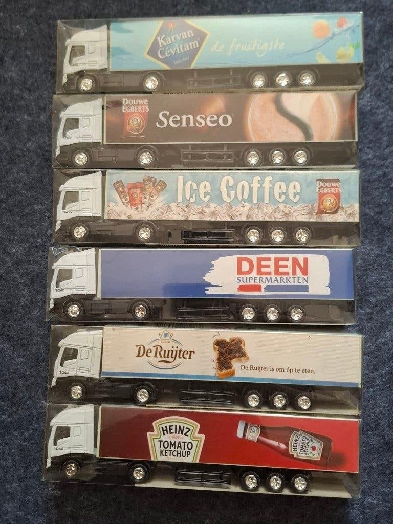 6 schaalmodellen vrachtauto's met merkenreclame, Verzenden, Nieuw, Bus of Vrachtwagen, Overige merken
