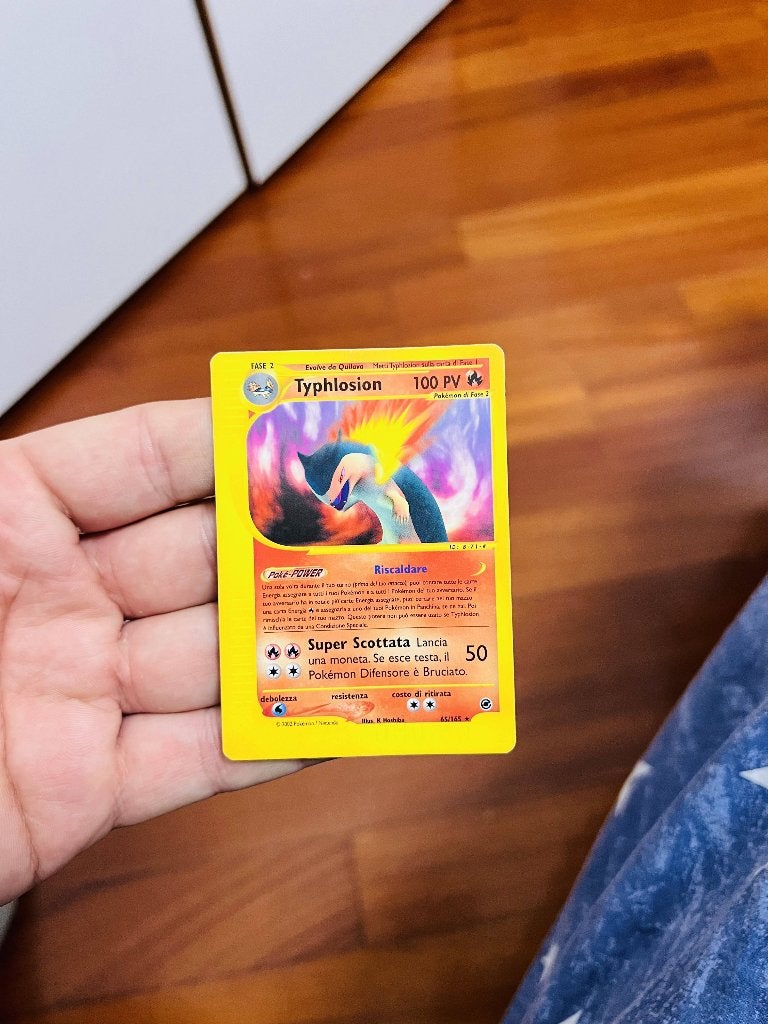 Typhlosion 65/165 Expedition Pokemon, Verzenden, Zo goed als nieuw, Losse kaart, Foil