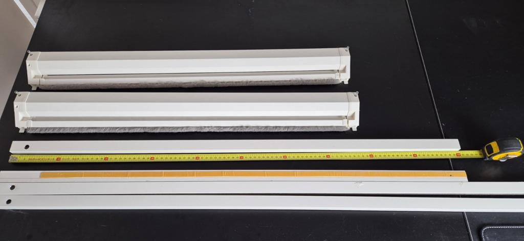 Bruynzeel Rolhorren (2x) - 78x154 cm + geleiders 100/142 cm, Doe-het-zelf en Verbouw, Ophalen, Gebruikt, Minder dan 80 cm, Hordeur