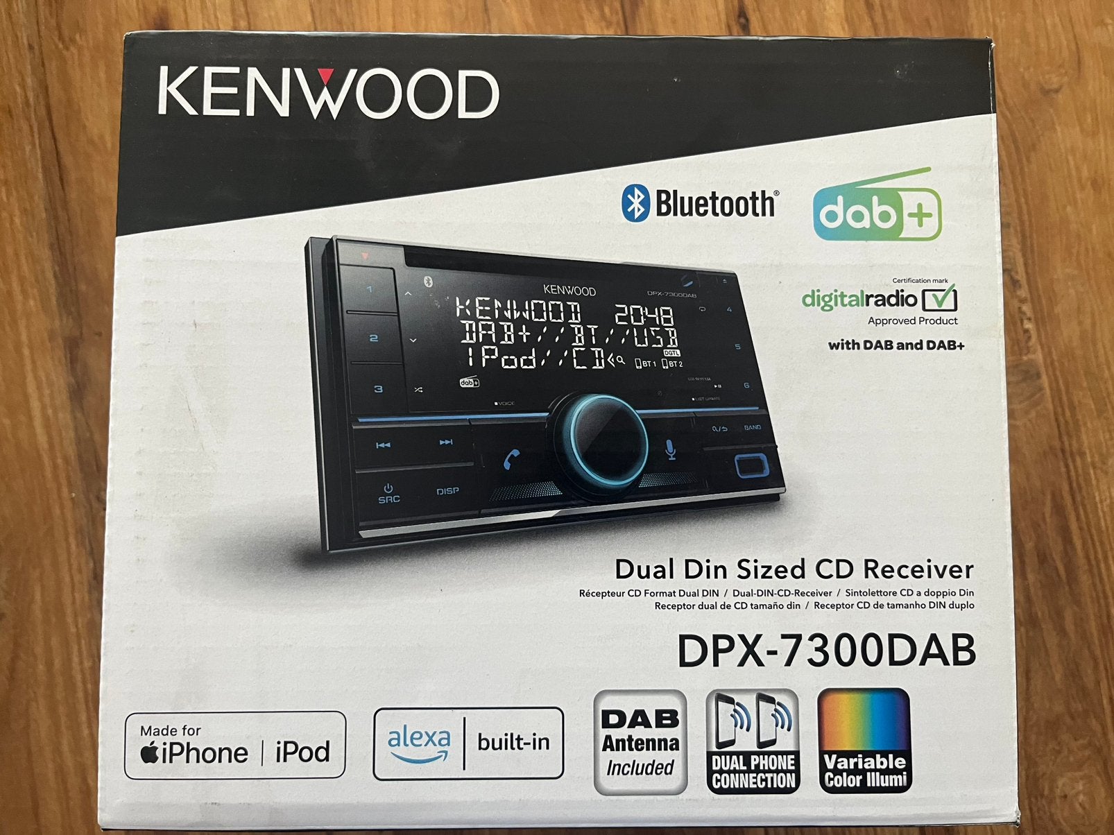 Nieuwe Kenwood DPX-7300DAB 2 DIN , met Bluetooth DAB+ USB CD, Ophalen of Verzenden, Nieuw