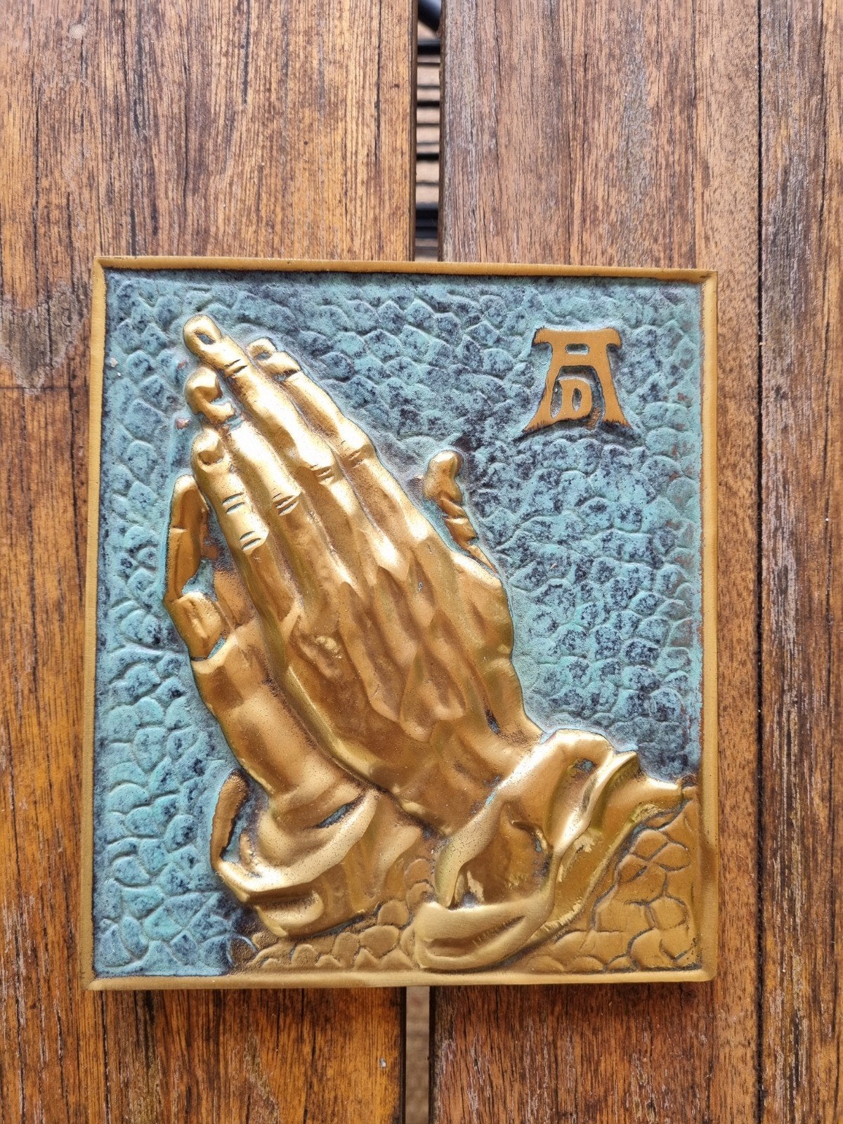 Prachtige Vintage Bronzen Plaquette "Biddende Handen", Ophalen of Verzenden