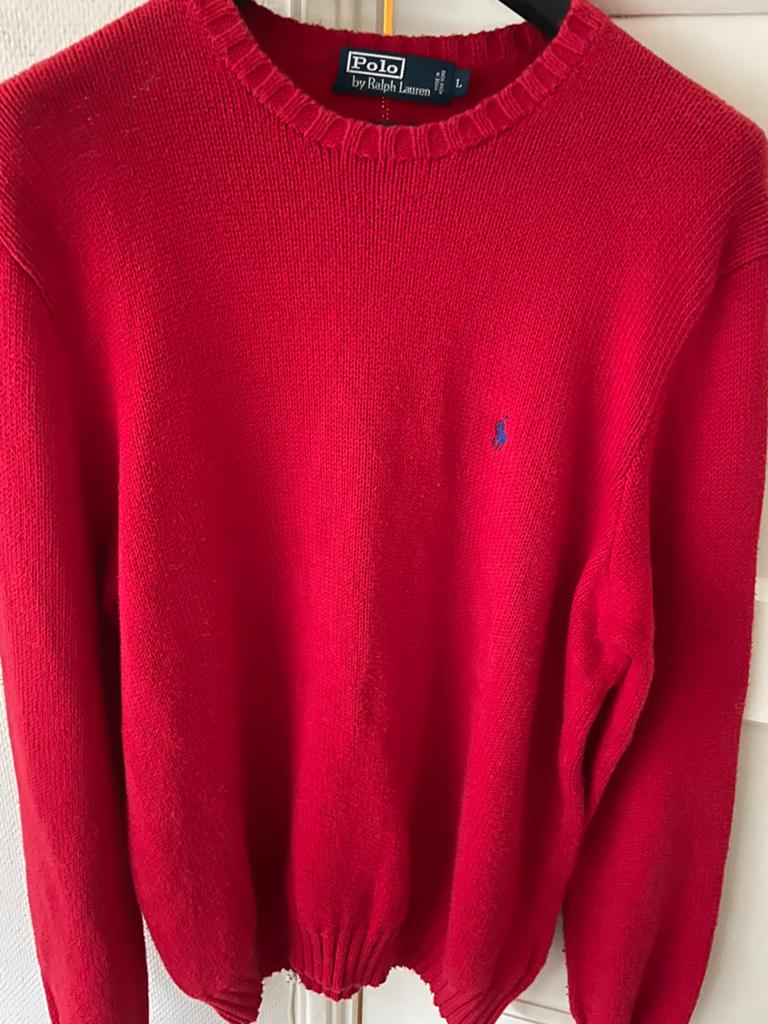 Te koop: trui, Ralph Lauren, rood, maat L, Kleding | Heren, Truien en Vesten, Ophalen of Verzenden, Zo goed als nieuw, Rood