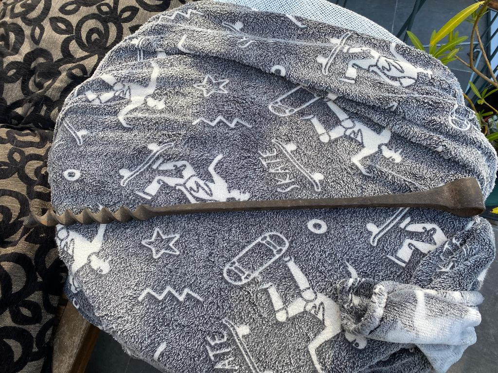 Antieke met de hand gesmede houtboor 63 cm, Ophalen of Verzenden