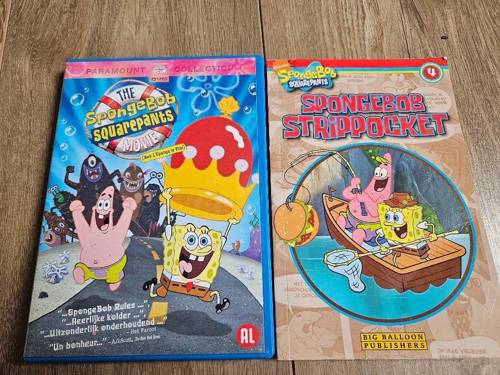 Dvd+strip pocket van spongebob, Cd's en Dvd's, Animatie, Alle leeftijden, Overige soorten, Zo goed als nieuw