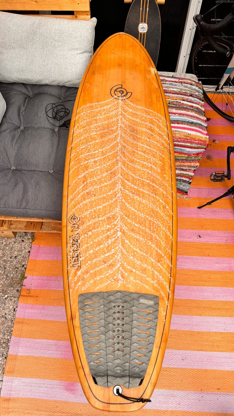 Surfboard midlengt 6’6, Watersport en Boten, Ophalen, Zo goed als nieuw, Overige typen, Met vinnen