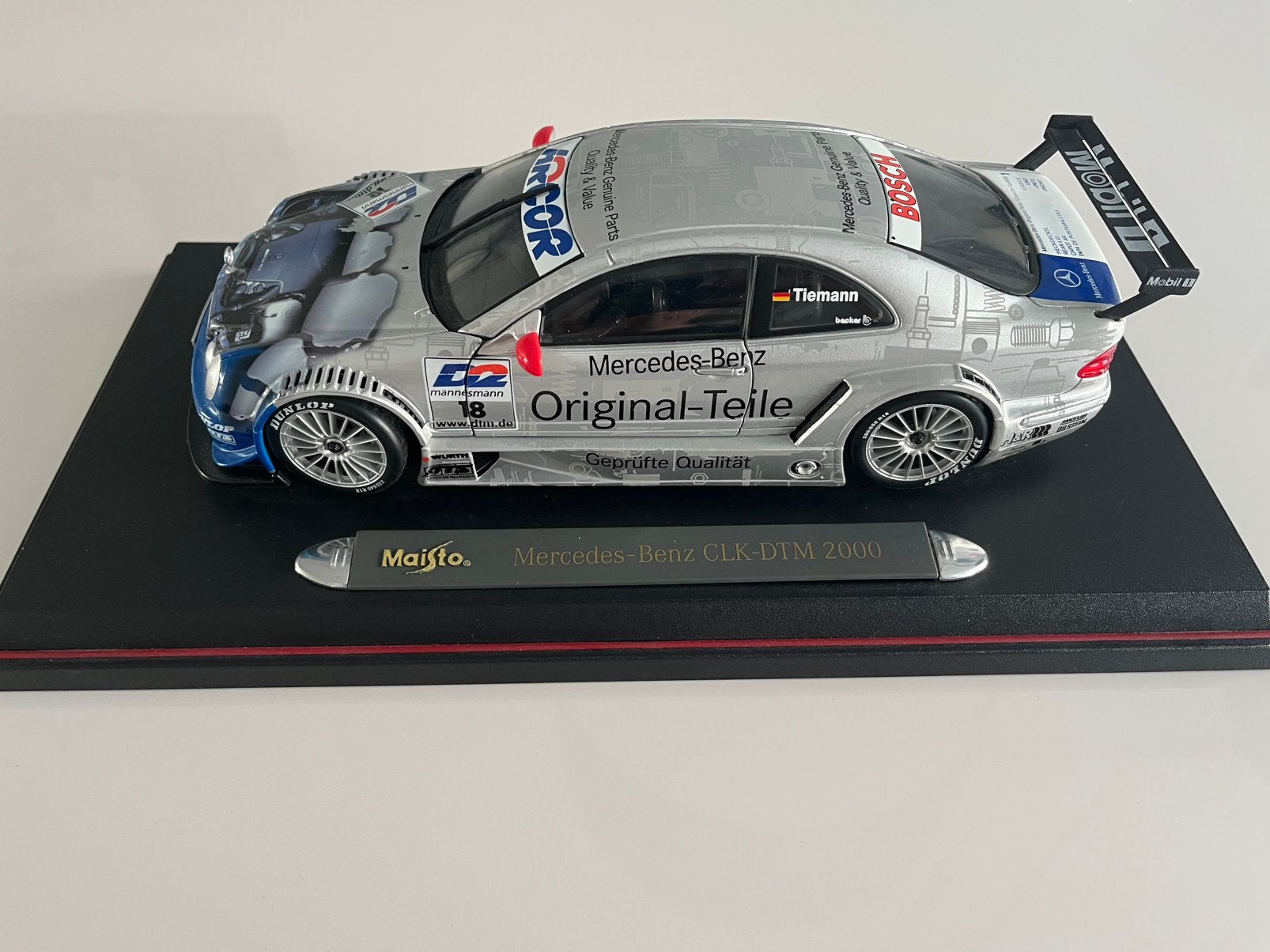 Maisto 1/18 Mercedes Benz CLK-DTM 2000 Nr.18, Hobby en Vrije tijd, Ophalen of Verzenden, Zo goed als nieuw, Auto, Maisto