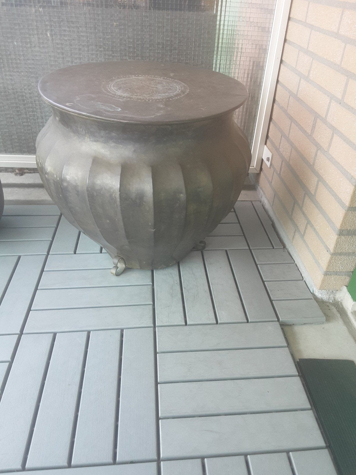 Koperen plantentafel, Ophalen