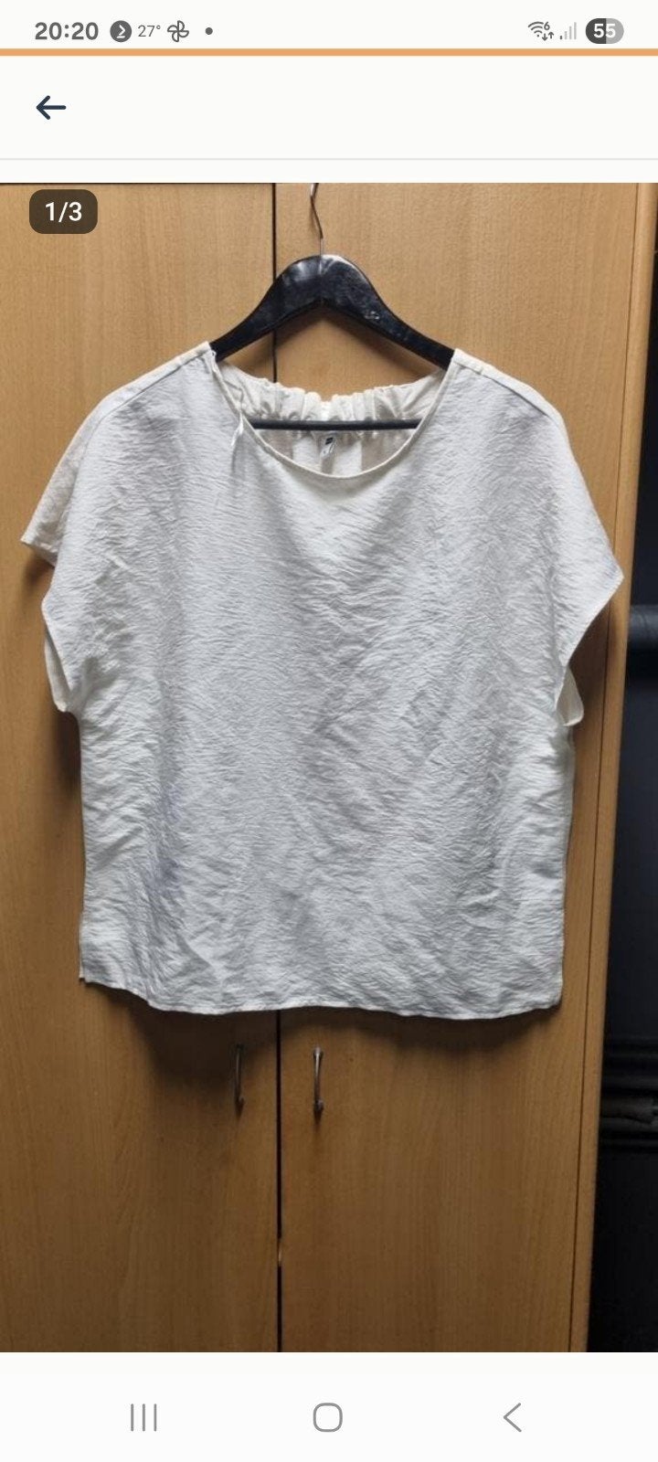 Nieuw Hema shirtje ecru maat L met korte mouwen, Overige kleuren, Maat 42/44 (L), Ophalen of Verzenden, Zo goed als nieuw