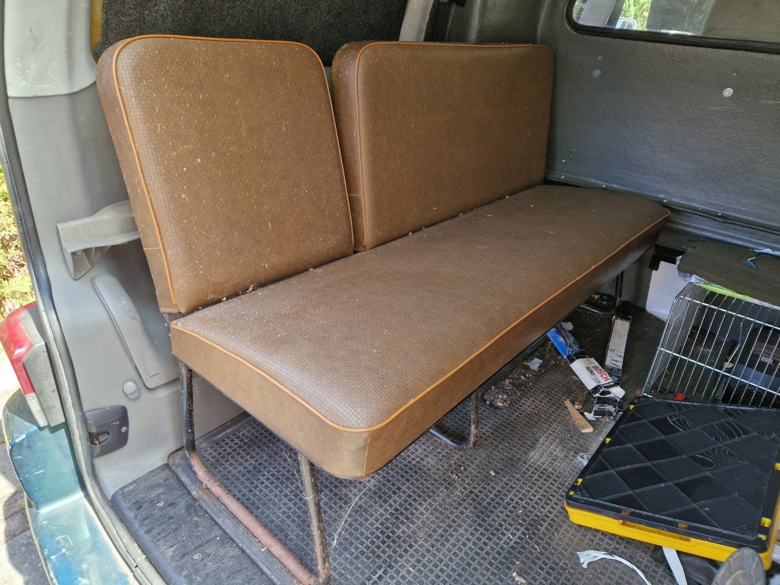 Bankje bruin VW T2 Transporter, Ophalen, Gebruikt, Volkswagen