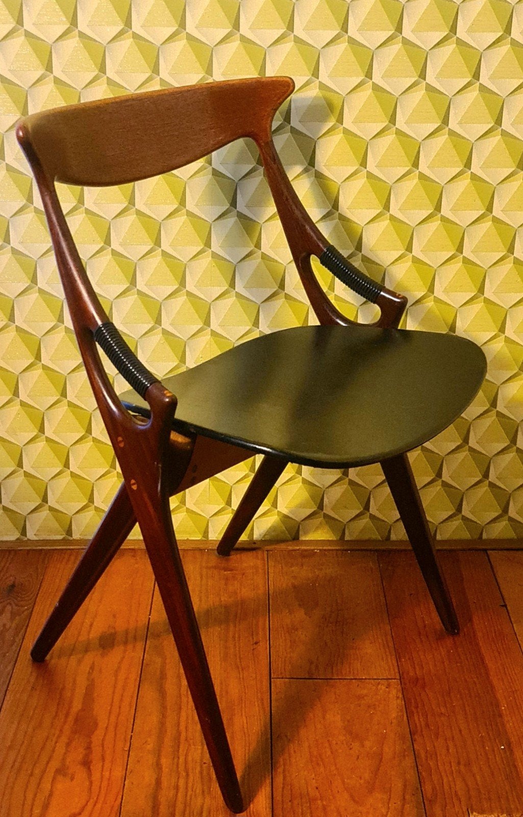 Vintage, design stoel Arne Hovmand Olsen. Model 71, Ophalen, Twee, Mogen Kold