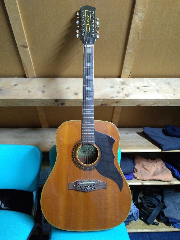 7x gitaren; decoratie, Ophalen, Gebruikt, Klassieke of Spaanse gitaar