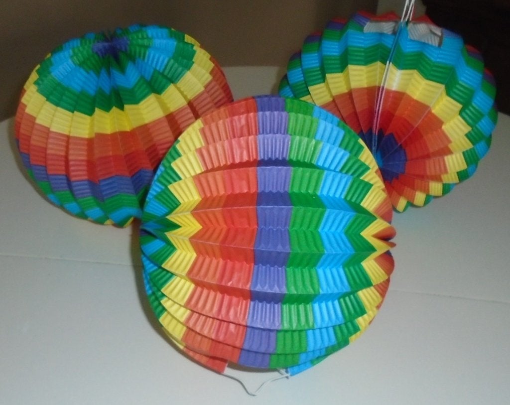 LAMPION REGENBOOG KLEUREN DIA 25 CM Nieuw, Versiering, -, -, Verjaardag