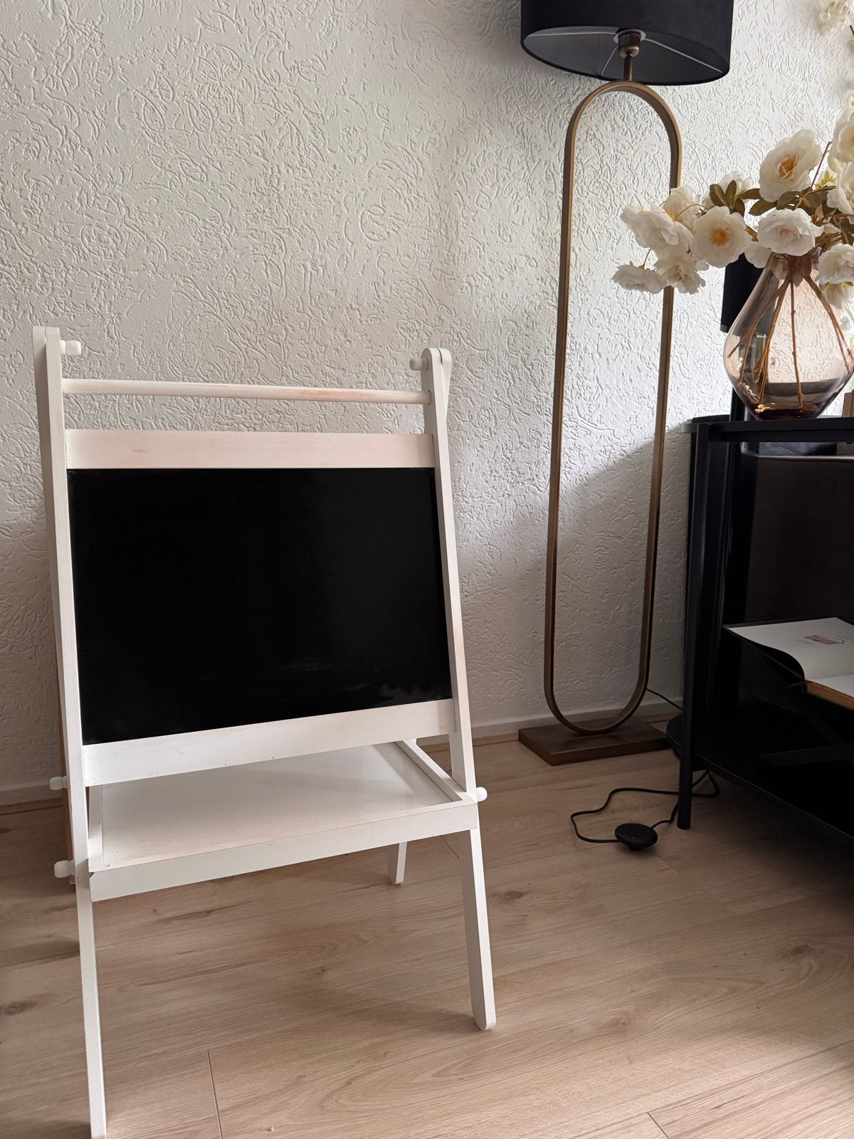 Krijtbord voor kinderen - Wit houten frame, Ophalen of Verzenden, Gebruikt, Knutselen