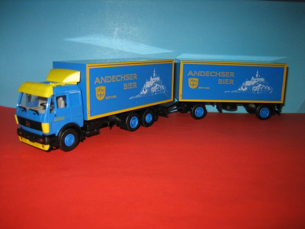 Andechser - Bier MERCEDES  combi  Herpa, Hobby en Vrije tijd, Modelauto's | 1:87, Ophalen of Verzenden, Zo goed als nieuw, Bus of Vrachtwagen