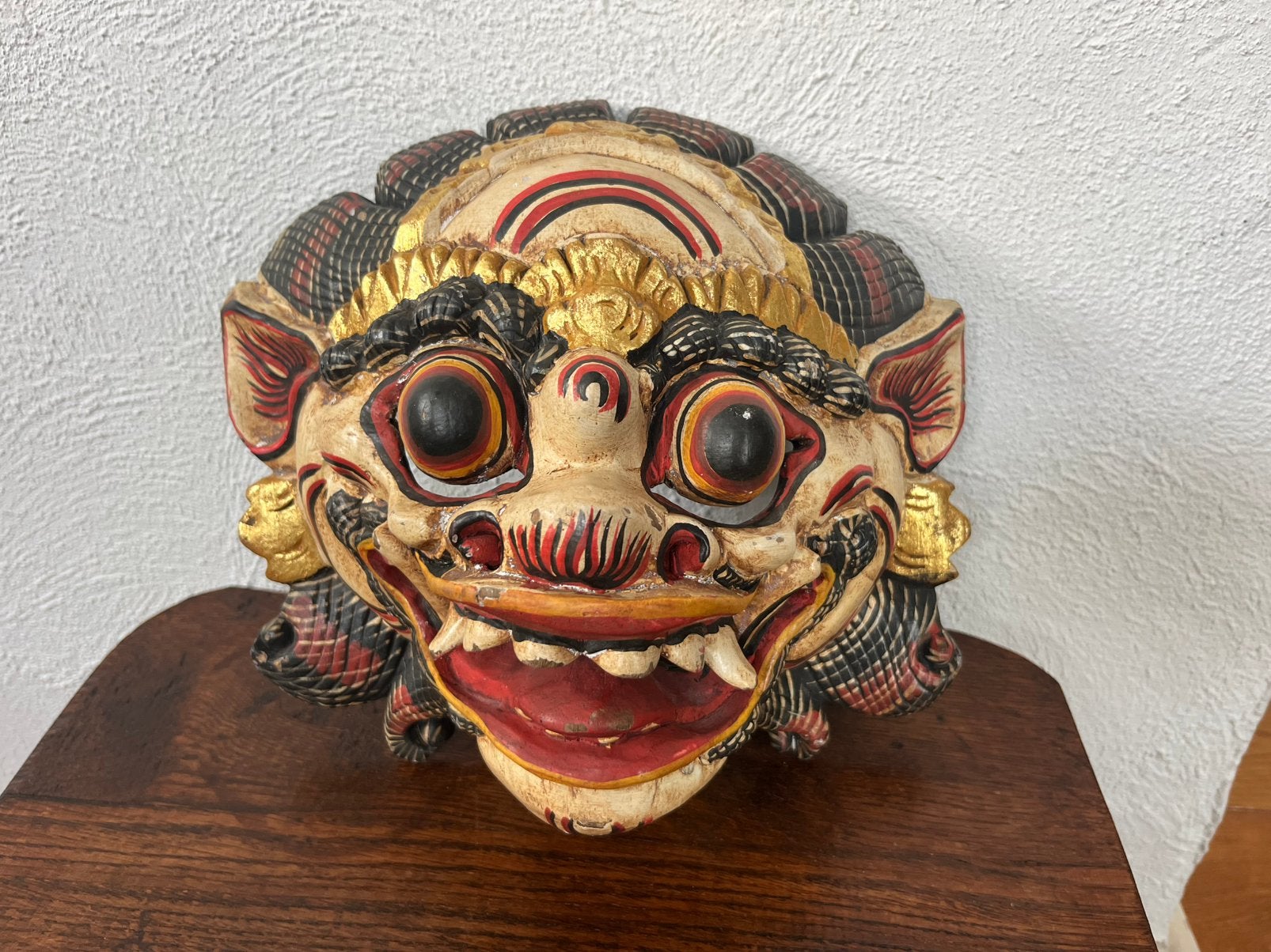 Vintage topeng barong balinees masker, Hout, Masker, Ophalen of Verzenden, Handgemaakt