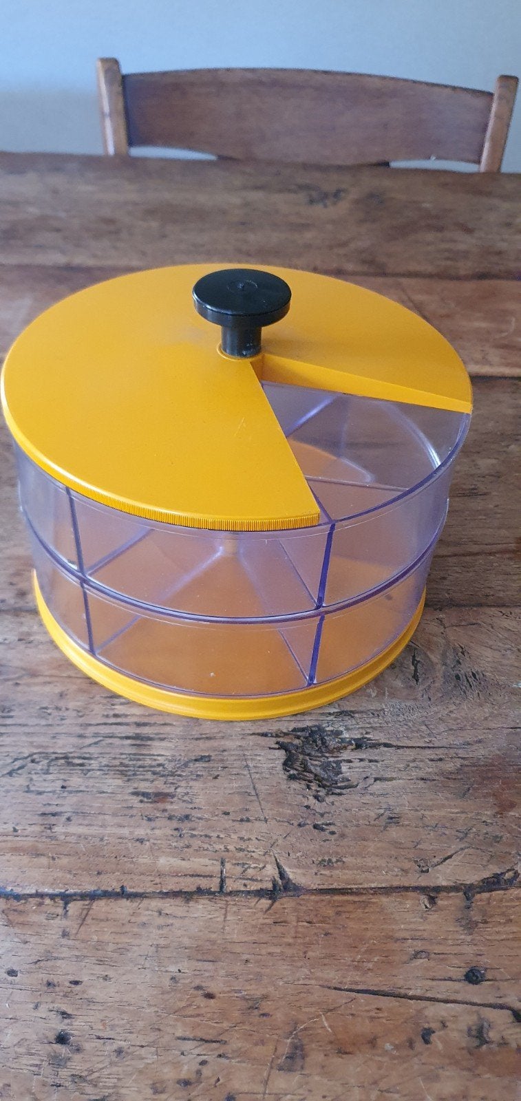 Vintage roterende oranje sorteerbakjestoren carrousel, Ophalen of Verzenden