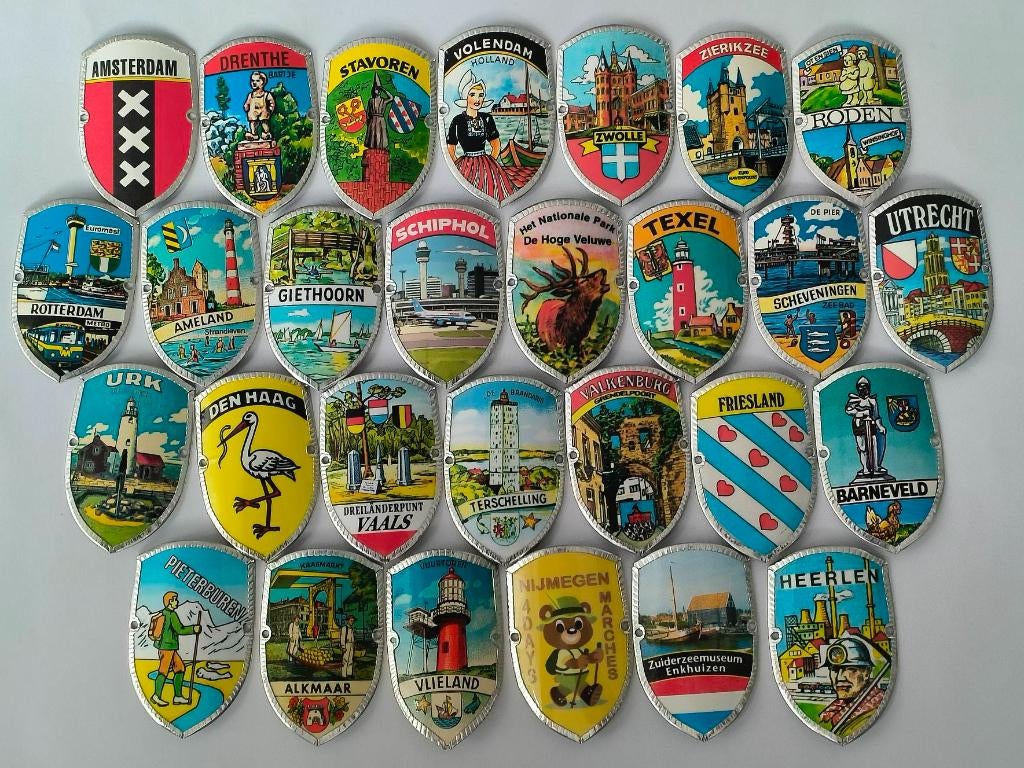 Wandelstok schildjes diverse plaatsen, Ophalen of Verzenden