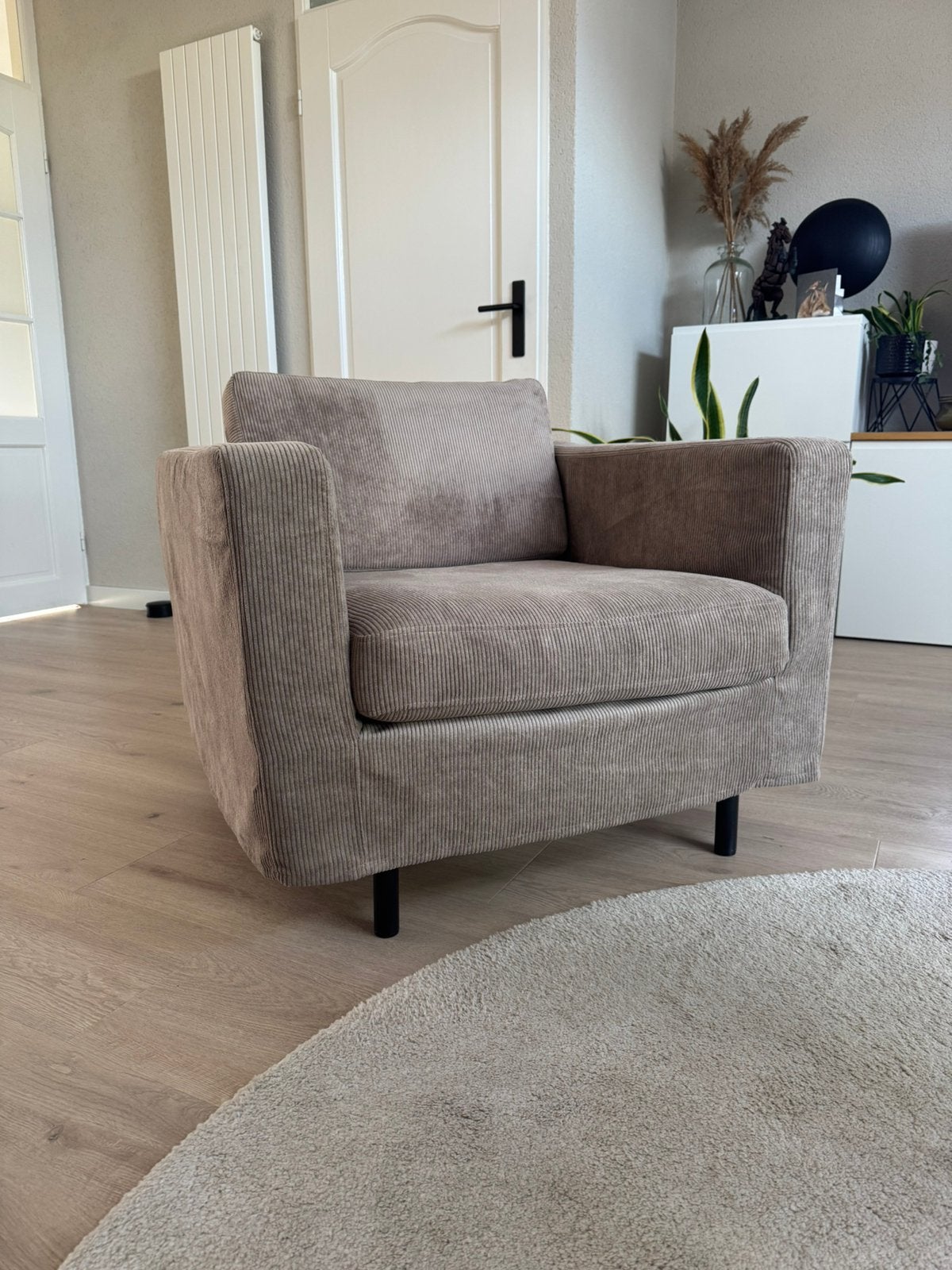 Hoes voor Landskrona fauteuil kleur taupe, 75 tot 100 cm, Ophalen of Verzenden, Zo goed als nieuw, Stof