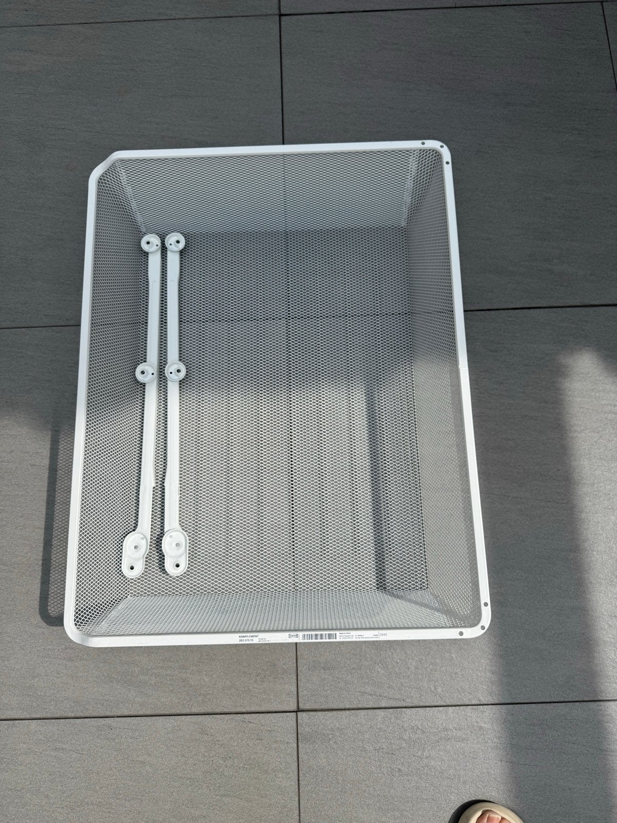 Ikea Pax draadmand en uittrekbare roede wit, Met plank(en), Gebruikt, Minder dan 100 cm, Metaal