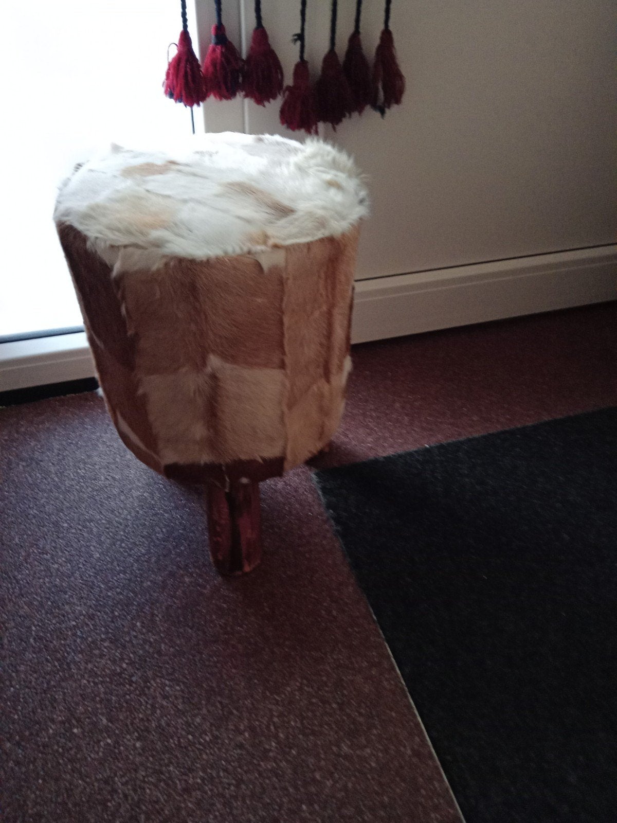 Krukje met geitenhuid vaste prijs 10.00, Ophalen, Minder dan 50 cm, Rond, Minder dan 50 cm