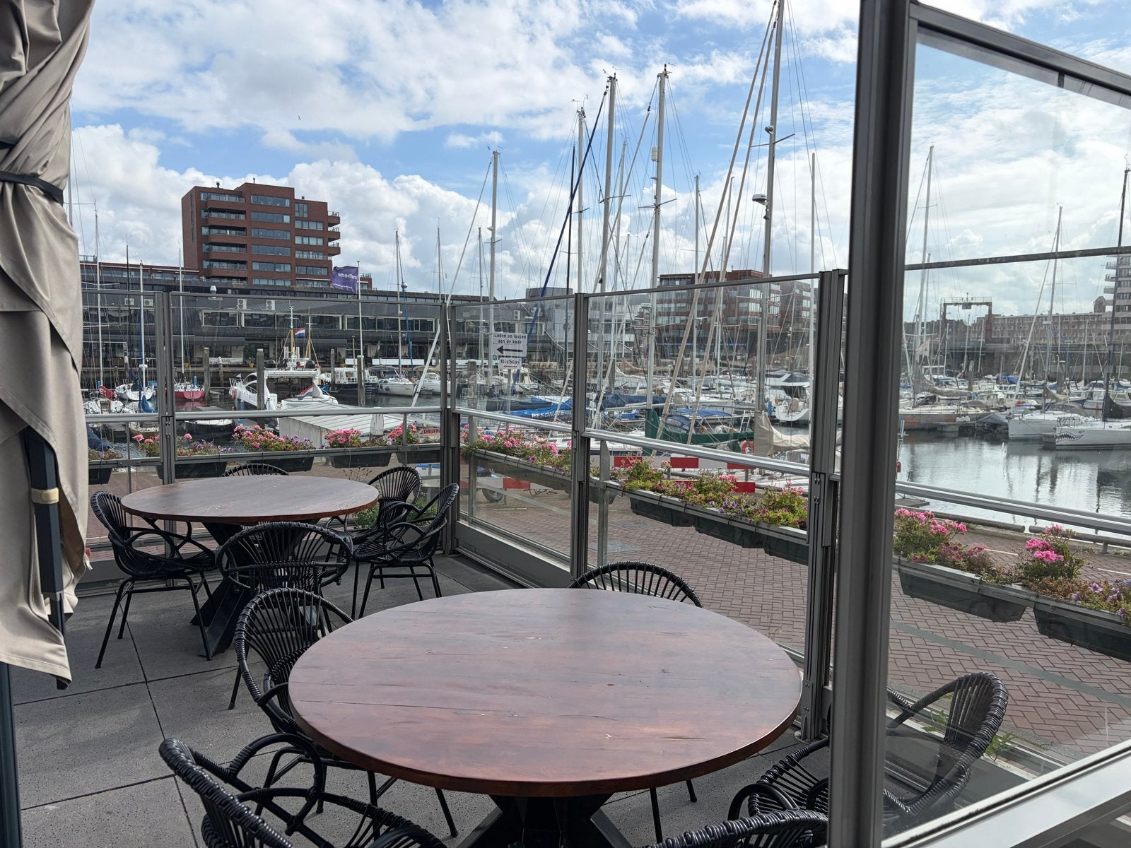 Verstelbare windschermen voor terras (180cm hoog), Ophalen of Verzenden, Gebruikt