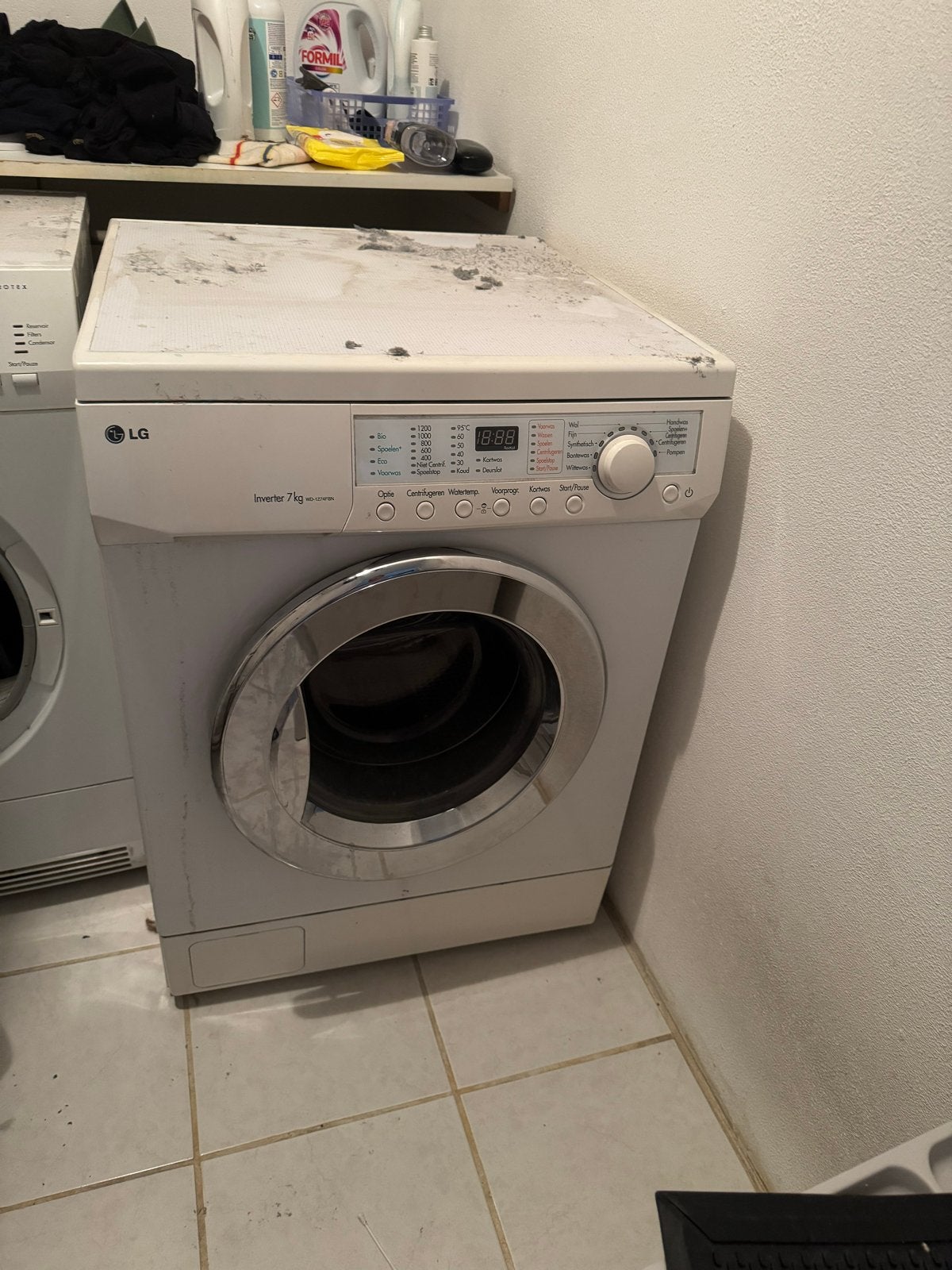 LG Inverter 7kg Wasmachine - Gebruikt defect, 6 tot 8 kg, Ophalen of Verzenden, Voorlader, 85 tot 90 cm