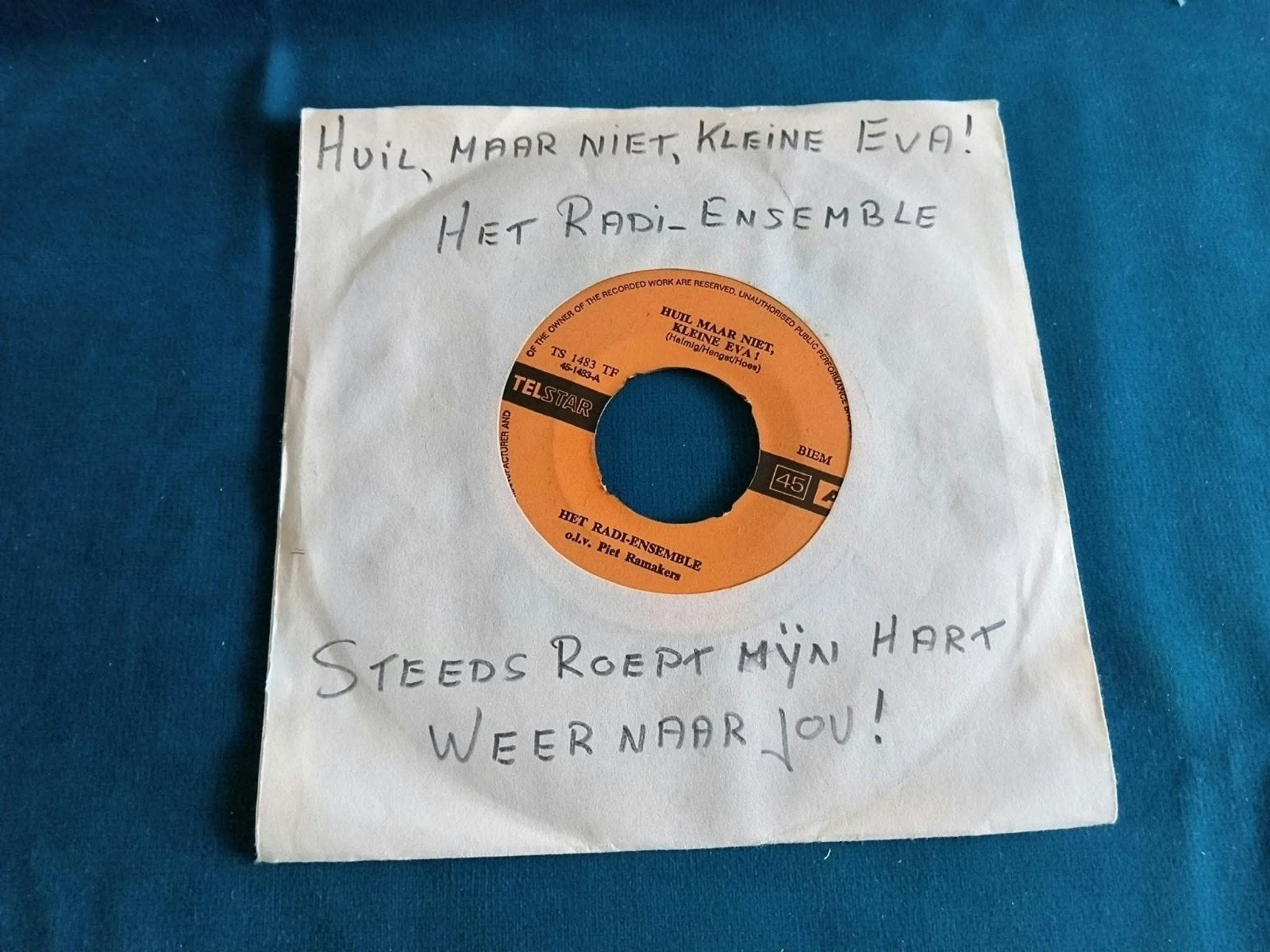 Het Radi-Ensemble - Huil, Maar Niet, Kleine Eva!, Gebruikt, 7 inch, Ophalen of Verzenden, EP