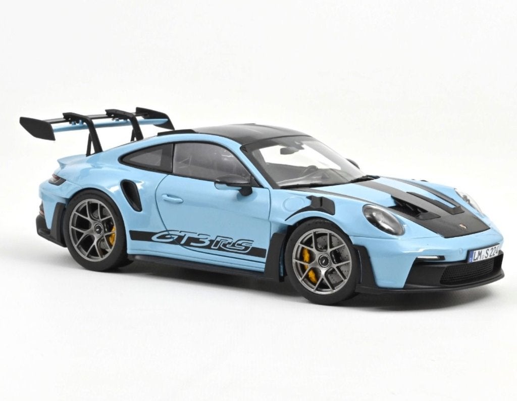 Porsche 911 GT3 RS w/Weissach blauw '22 1/18 NOREV R. 187367, Verzenden, Nieuw, Auto, Norev