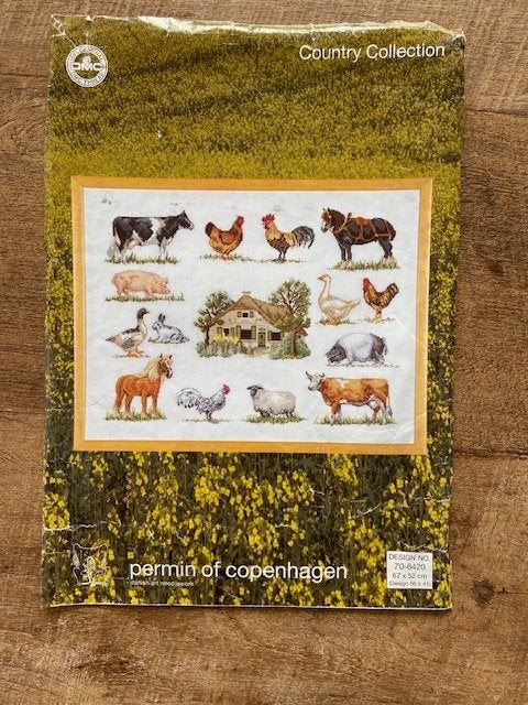 Borduurpatroon Boerderij - Permin of Copenhagen, Ophalen of Verzenden, Gebruikt, Handborduren, Patroon