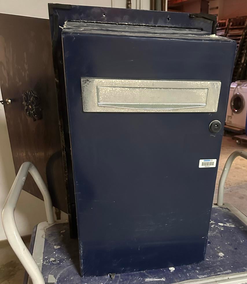 Robuuste Inbouw Brievenbus - Klassiek Donkerblauw, Ophalen, Gebruikt, Brievenbusklep, Inbouw