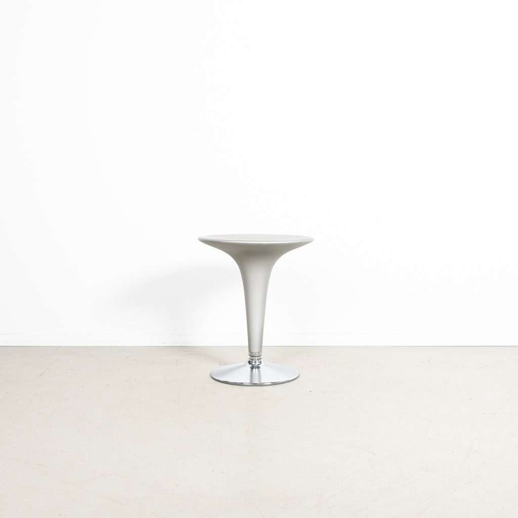 4x Magis Bombo Tafel Lichtgrijs Kunststof Ø55 cm - Chroom