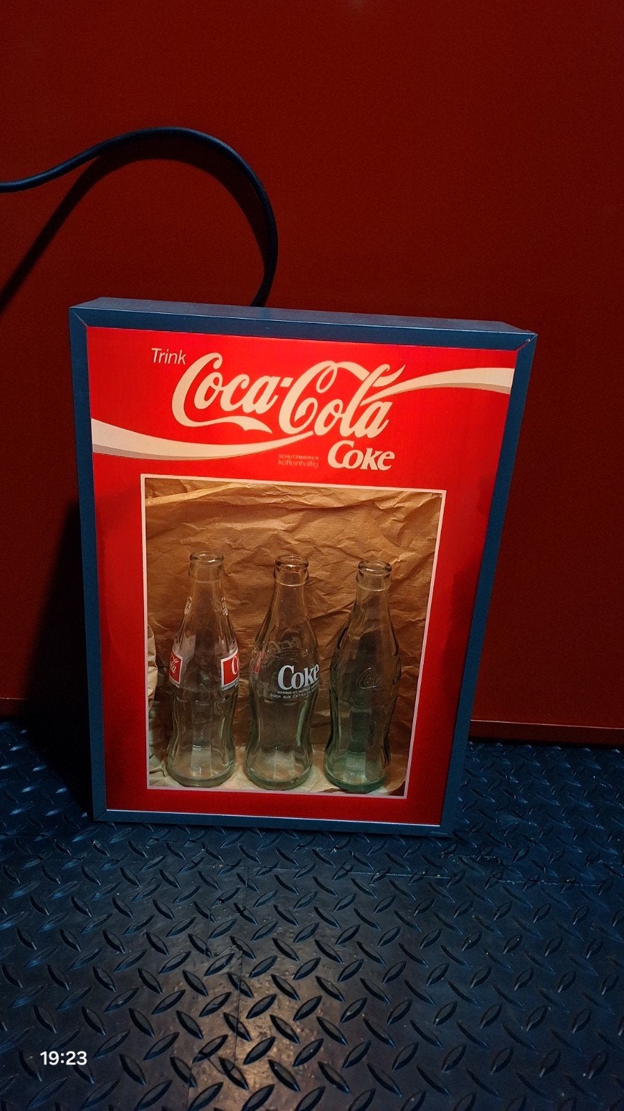 Vintage Coca-Cola Lichtbak, Ophalen, Gebruikt, Lichtbak of (neon) lamp