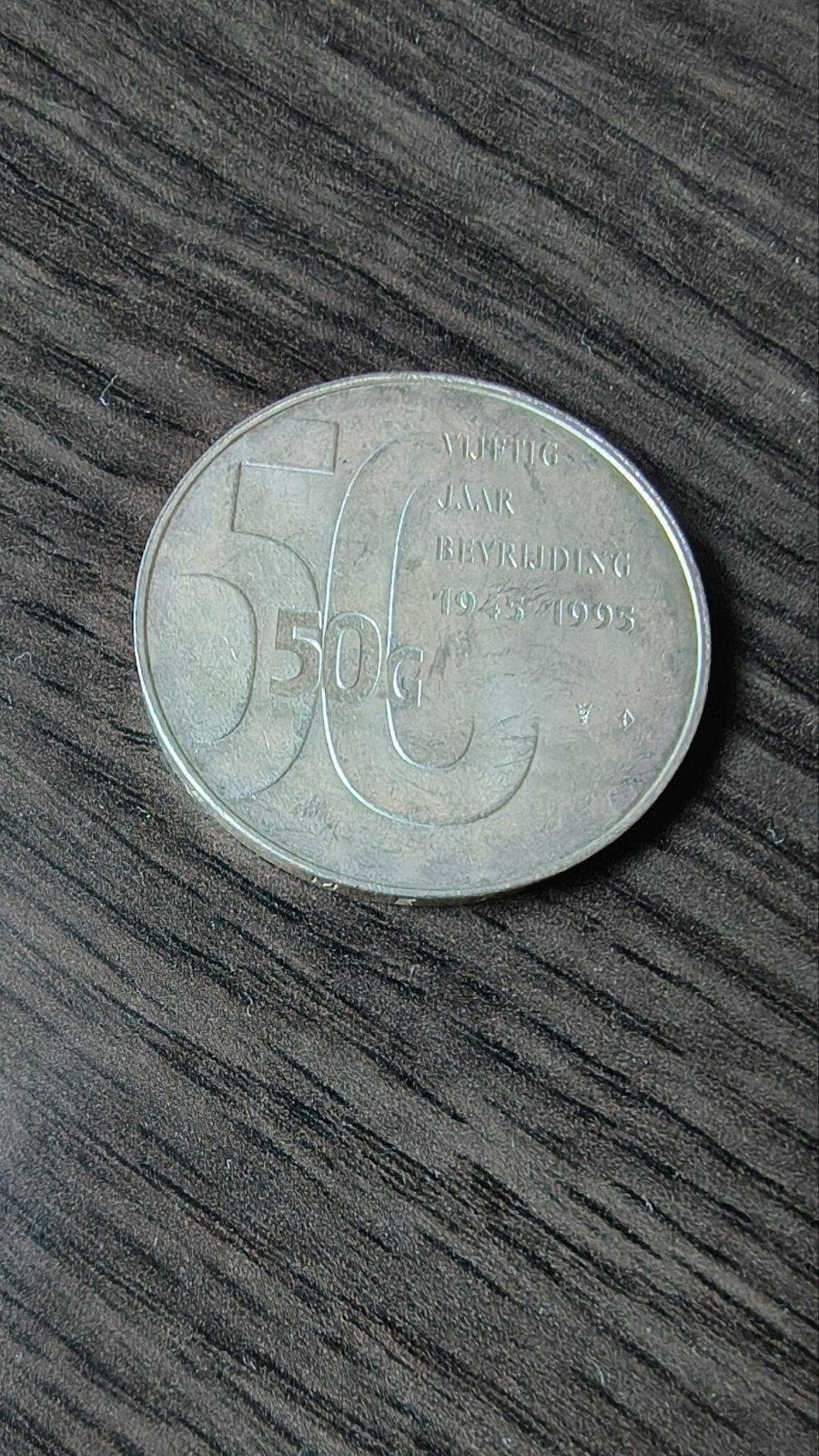 Zilveren 50 gulden munt, 50 jaar bevrijding, Postzegels en Munten, Ophalen, Koningin Beatrix, 50 gulden