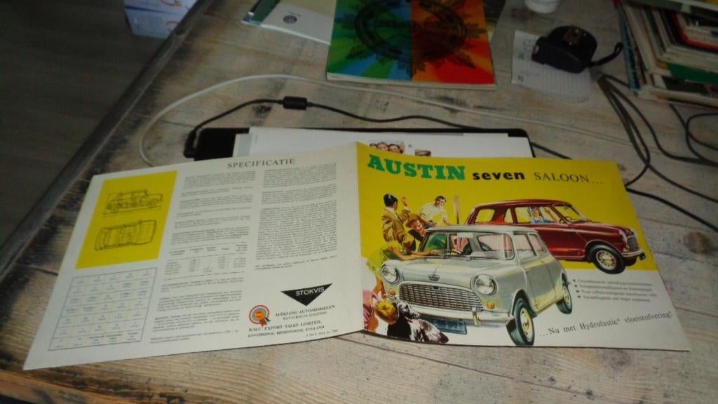 Folder  AUSTIN  SEVEN  SALOON, Boeken, Verzenden, Nieuw, Overige merken