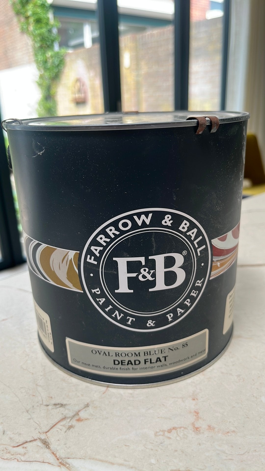 Farrow & Ball Oval Room Blue no.85 Dead Flat 2,5L Ongebruikt, Ophalen, Blauw, Nieuw, Verf