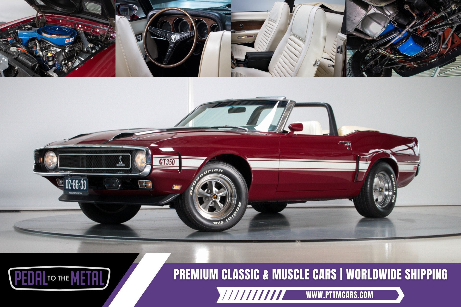 1970 Shelby GT350 Convertible | Numbers Matching | Restored, Auto's, Achterwielaandrijving, Cabriolet, 4 stoelen, Geïmporteerd