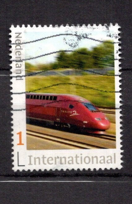 gestempelde zegel. Persoonlijke: Trein, internationaal, Ophalen of Verzenden, Na 1940, Gestempeld