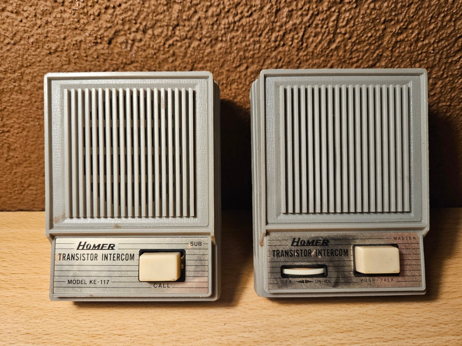 Vintage Homer Transistor Intercom Set KE-117, Ophalen of Verzenden, Gebruikt