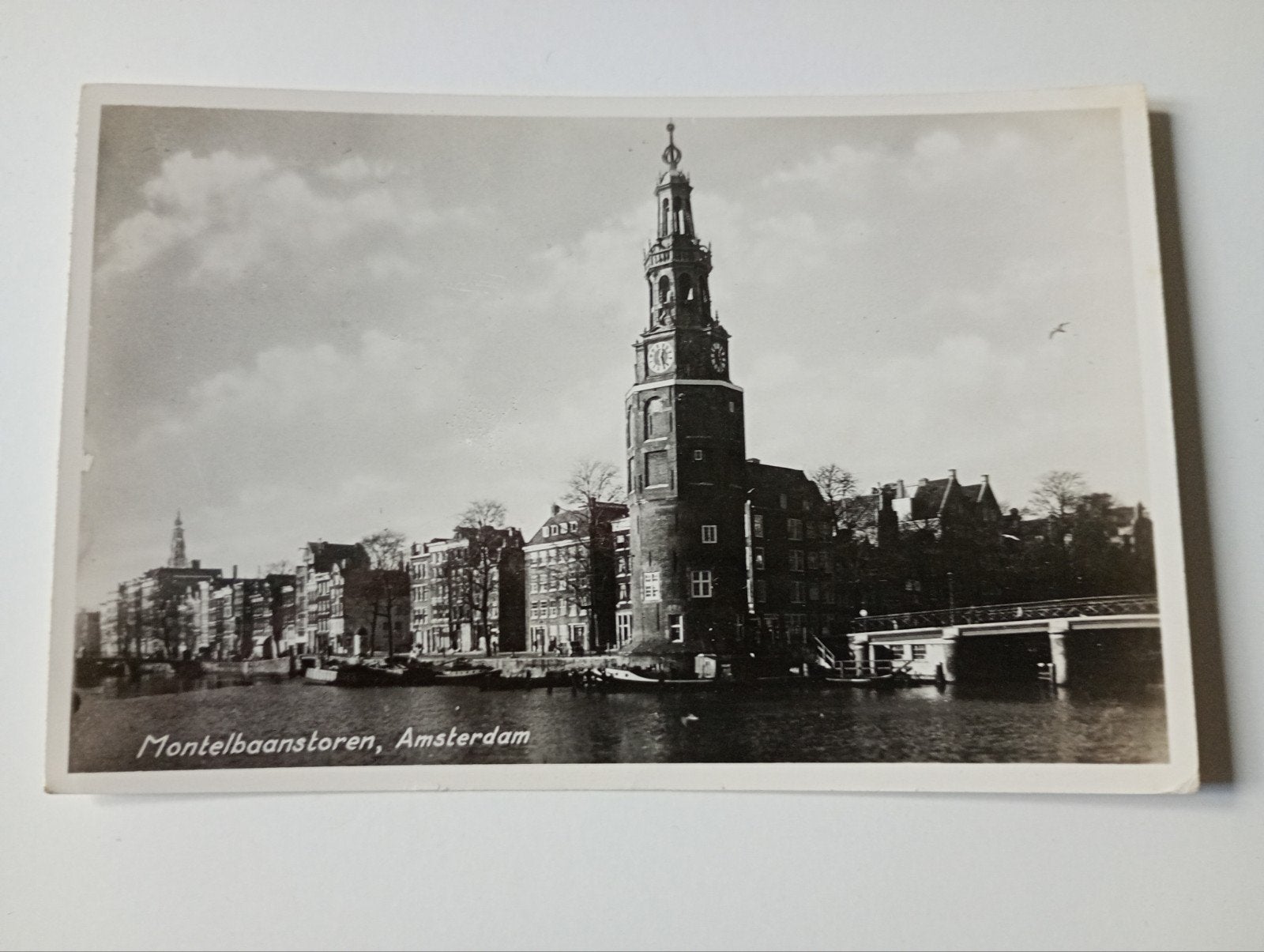 Amsterdam Montelbaanstoren 1952, Ophalen of Verzenden, 1940 tot 1960, Gelopen, Noord-Holland
