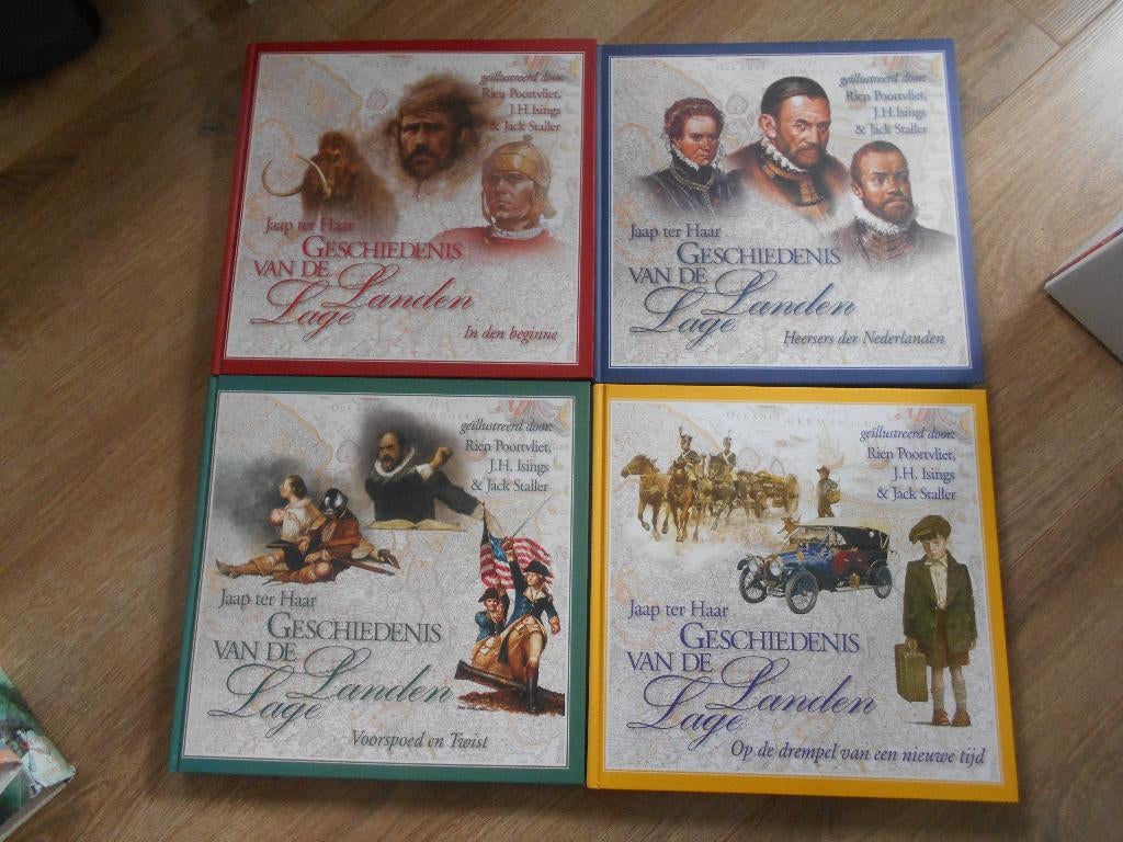 Jaap ter Haar Deel 1 t/m 4 Geschiedenis van de Lage Landen, Ophalen of Verzenden, Zo goed als nieuw