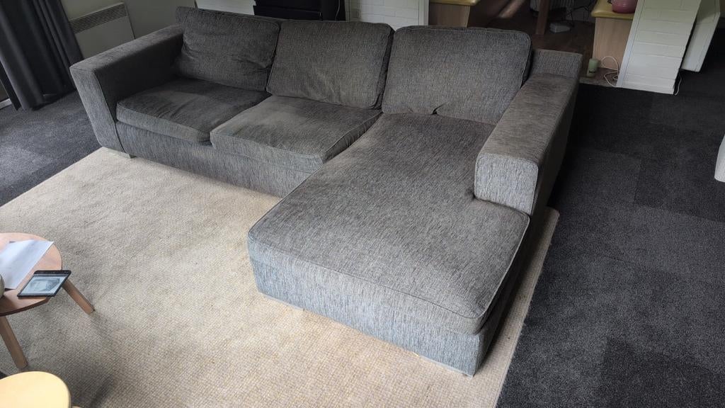 Gratis Bruine Montel loungebank - 2 delig 285x165x75cm, Ophalen, Gebruikt, Stof, Lounge, hoek