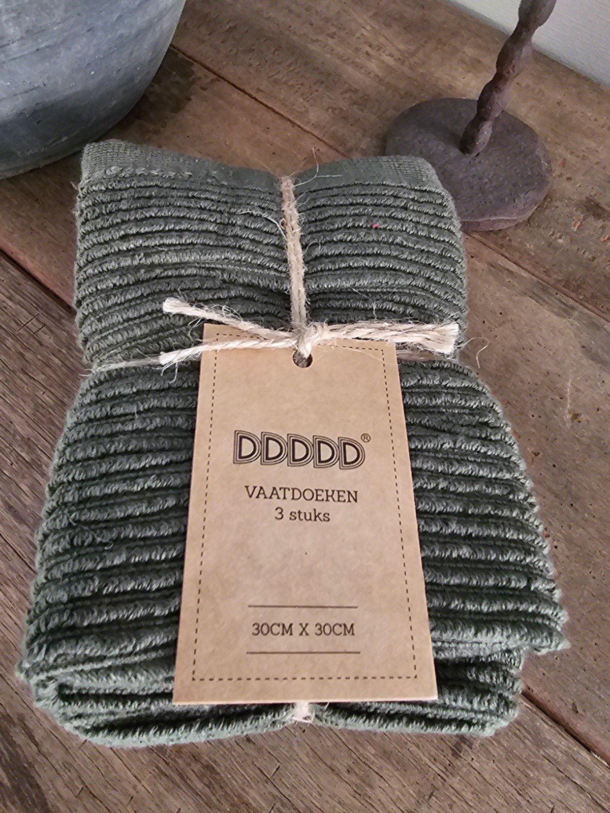 DDDDD Set van 3 groene vaatdoeken 30x30 cm, Ophalen, Nieuw, Overige materialen, Overige merken