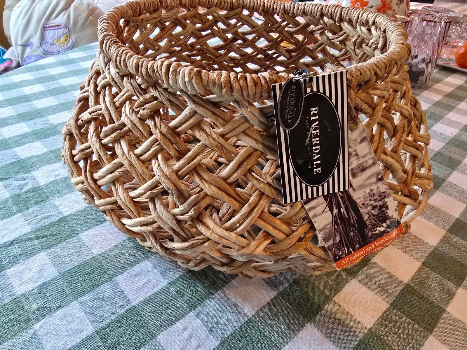 *NIEUW* RIVERDALE MAND HANDMADE - INFO ZIE ADVERTENTIE, Overige materialen, Mand, Rond, Nieuw