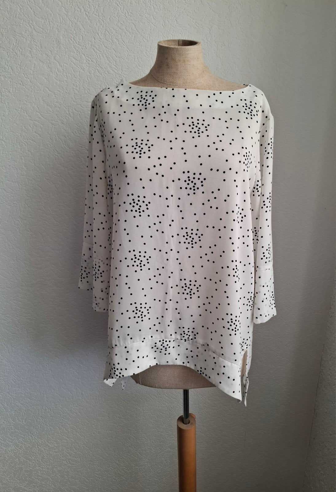 The Sting Blouse met stippenprint - Maat S, Wit, Ophalen of Verzenden, Zo goed als nieuw, THE STING